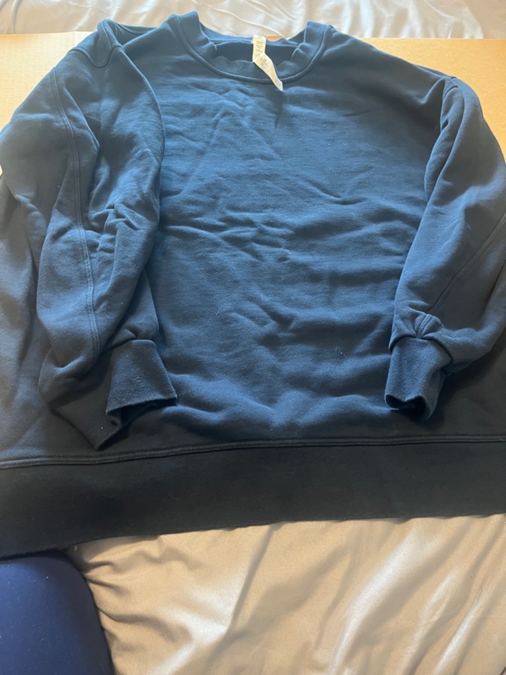 lululemon athletica blue oversized Crewneck Sweatshirt